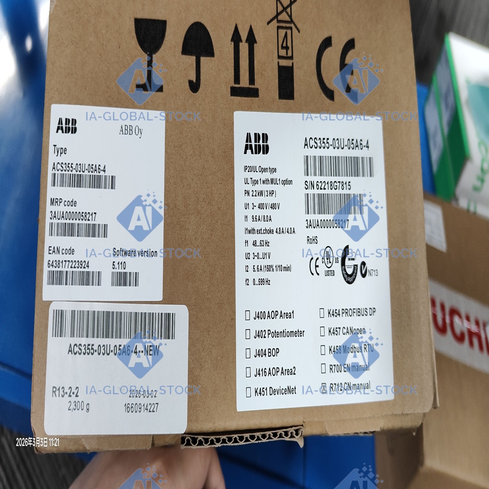 One NEW ABB ACS355-03U-05A6-4 + Free Delivery High Quality