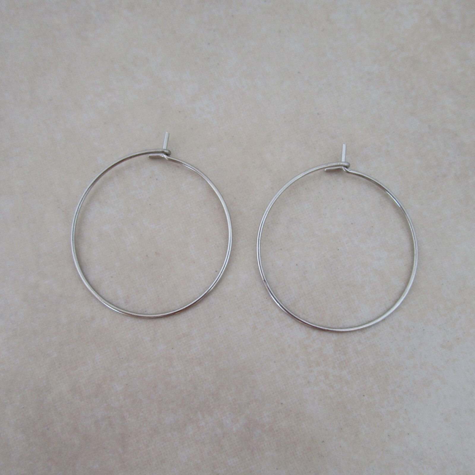50 earring hoops surgical stainless steel 25mm wine glass charm