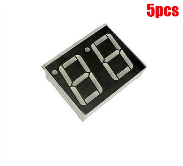 5Pcs Common Cathode 0.56 Inch 2 Digit Red Led Display 7 Segment Ic New kb
