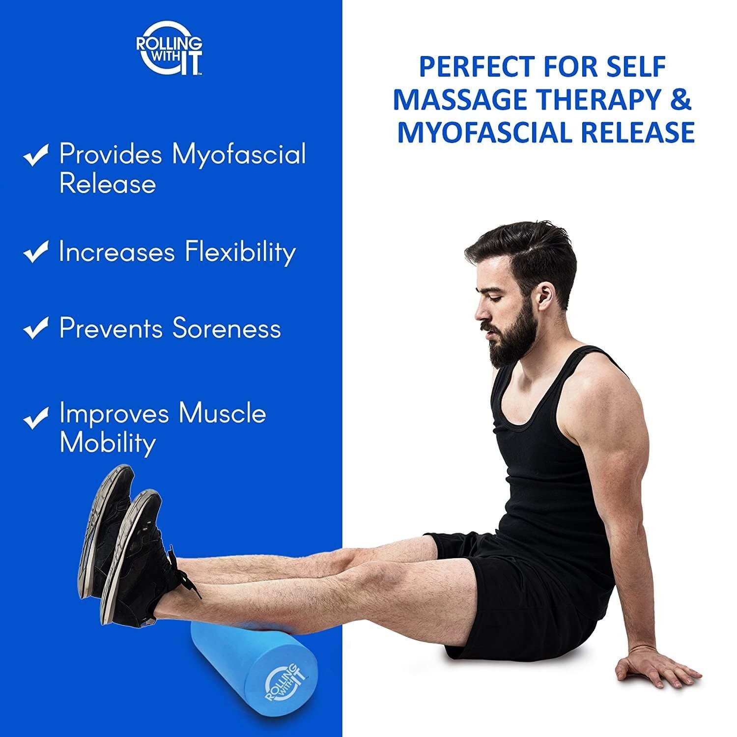 High Density Foam Roller for Physical Therapy, 13 x 6 in