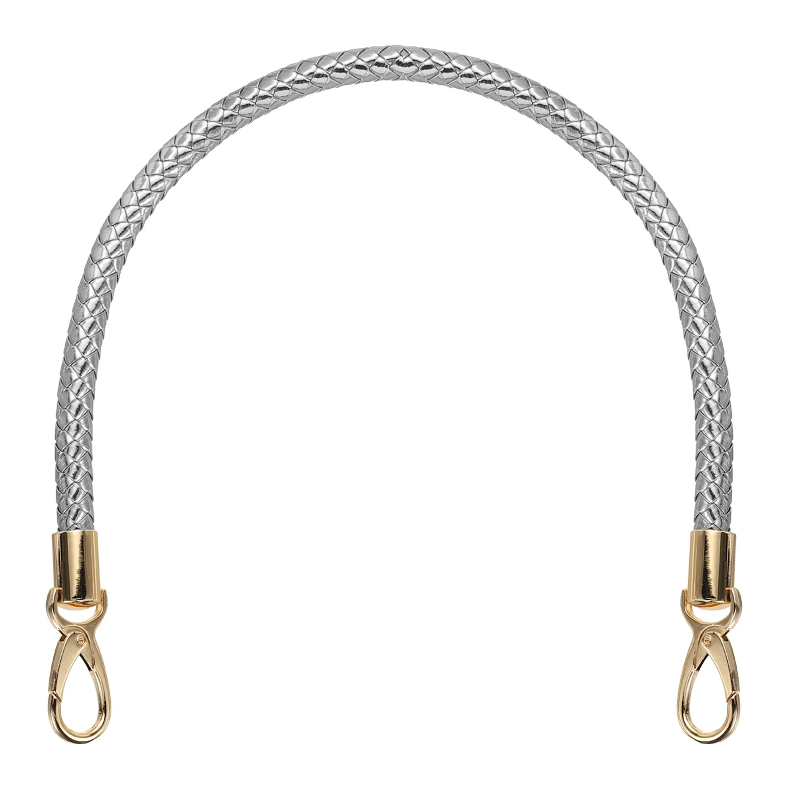 1 Pcs Braided Purse Strap, 21.6 Inch for Handbag Tote Making  (Silver)