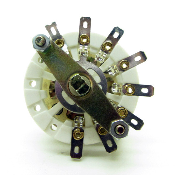 Band Switch Rotary Channel Selector 2 Deck 2 Pole 7 Position Throw 2P7T + Knob