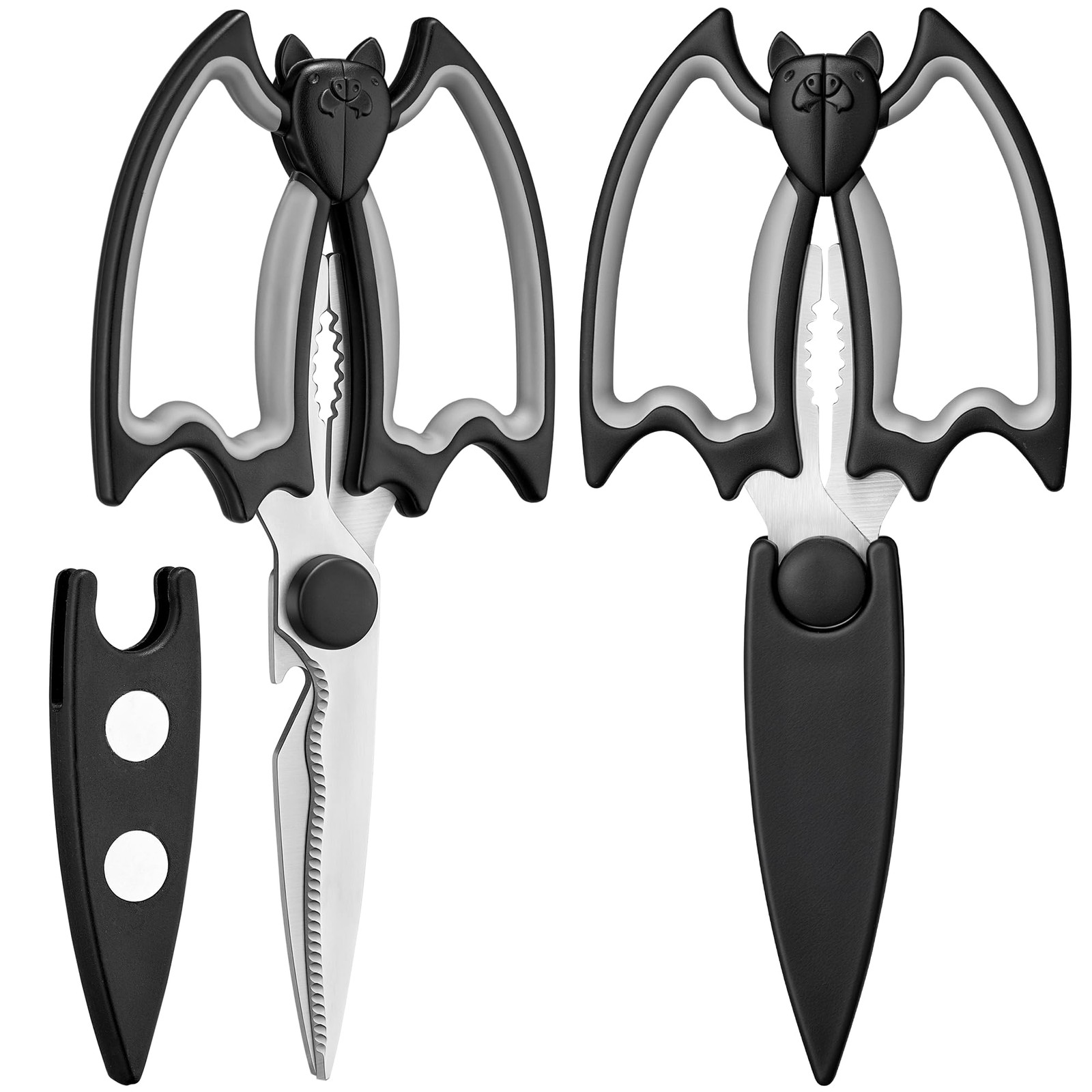 Kitchen Scissors All Purpose 2 Pack - Halloween Goth Cute Kitchen Shears - He...