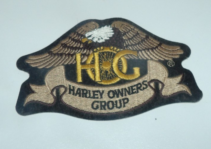 HOG Harley Owners Group Iron-On Biker Jacket Back Patch Embroidered 4.75"x3" NEW