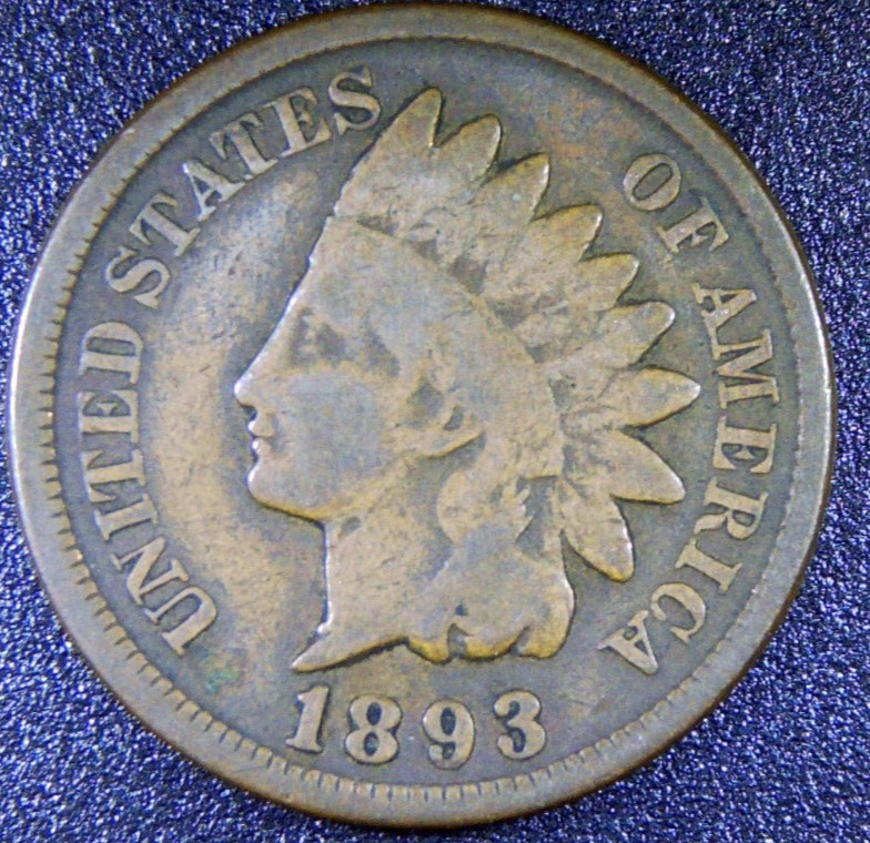 1893 Indian Cent AVG Circ RC52