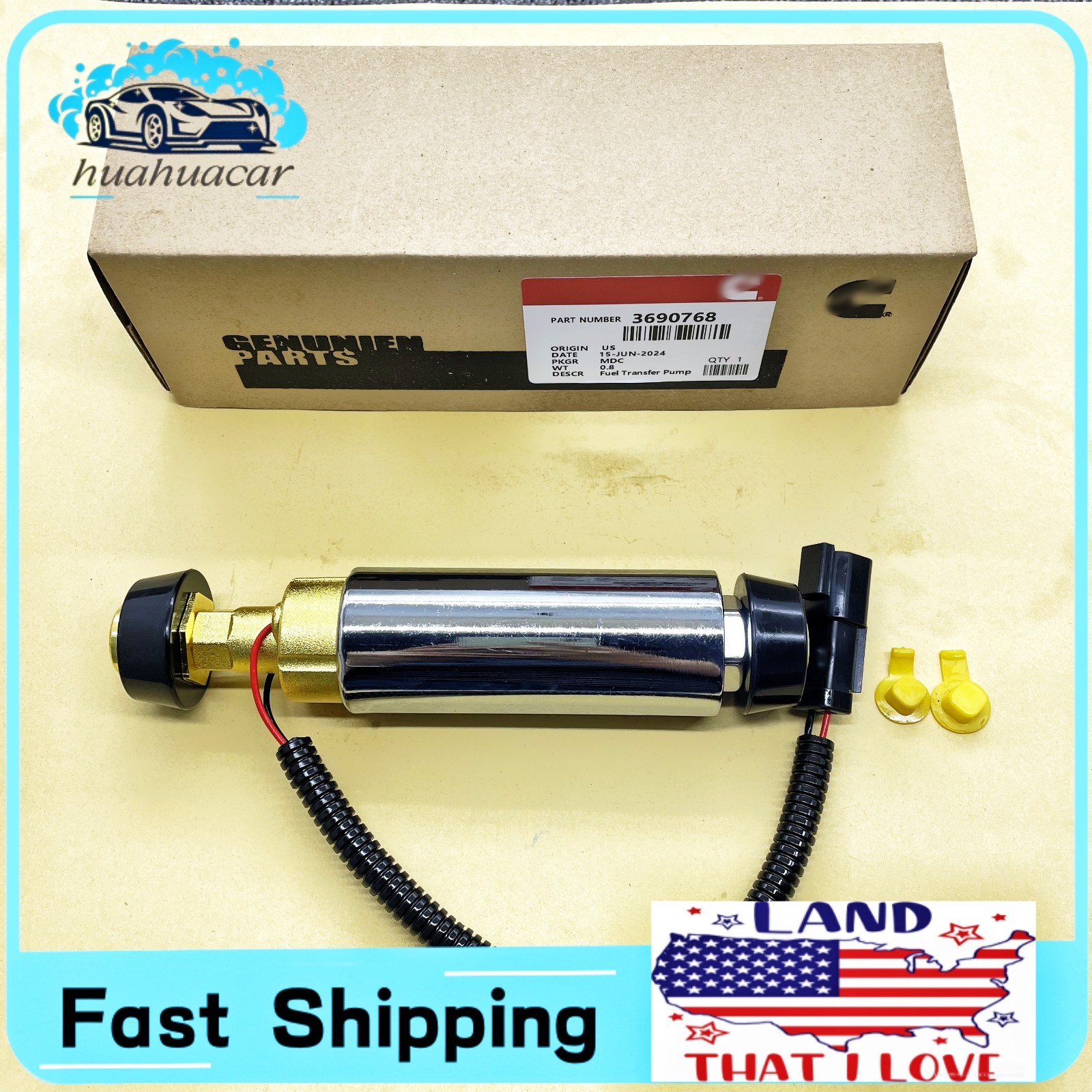 New 3690768 12V Fuel Transfer Pump for Cummins ISX ISX12 ISX15 QSX ISX11.9