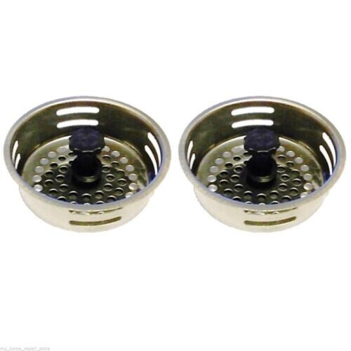 2PC  Stainless Kitchen Sink Drain Strainer Basket & Stopper  3.2" Diameter BU-38