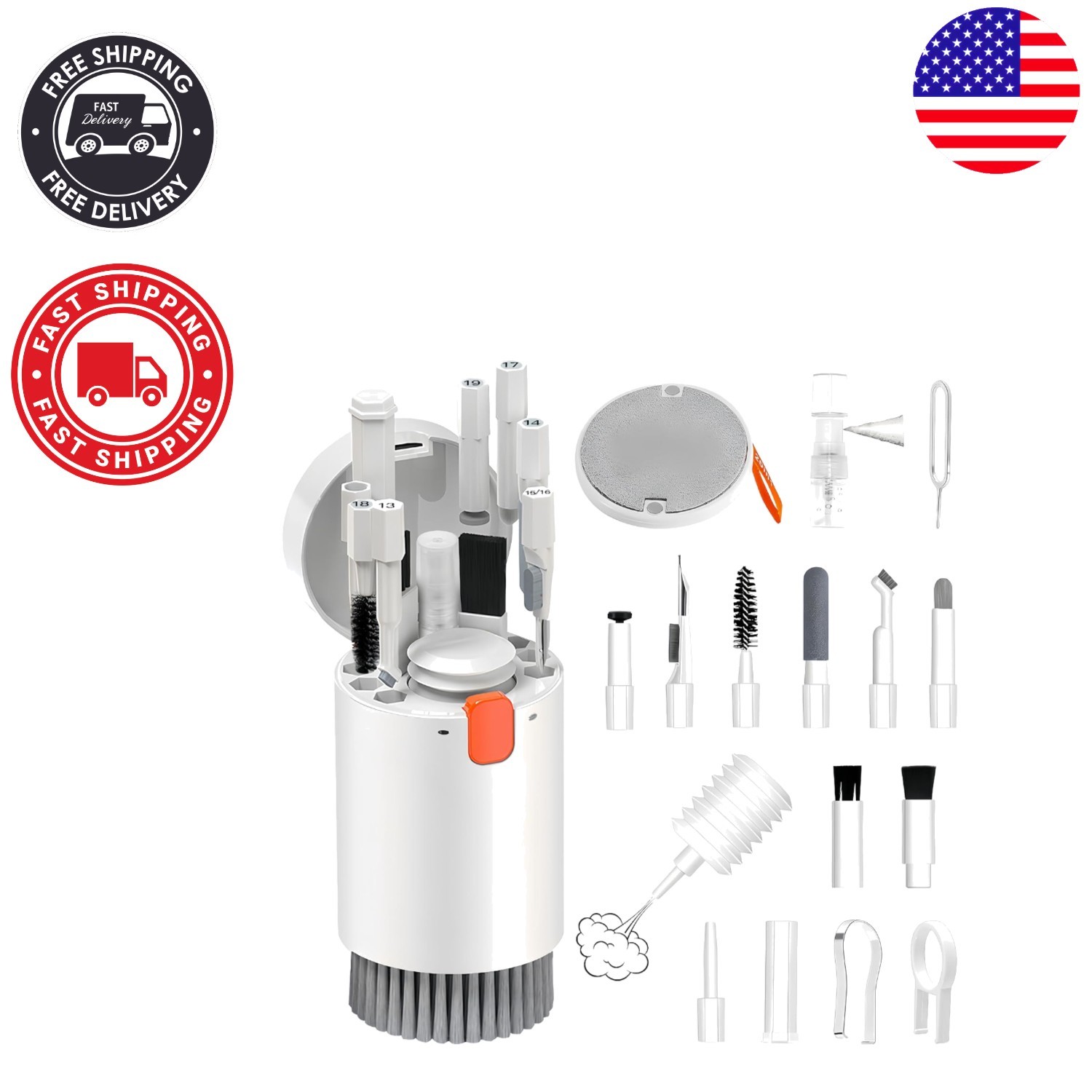 Portable 20-in-1 Device Cleaning Kit with Microfiber - Ideal for Tech Lovers