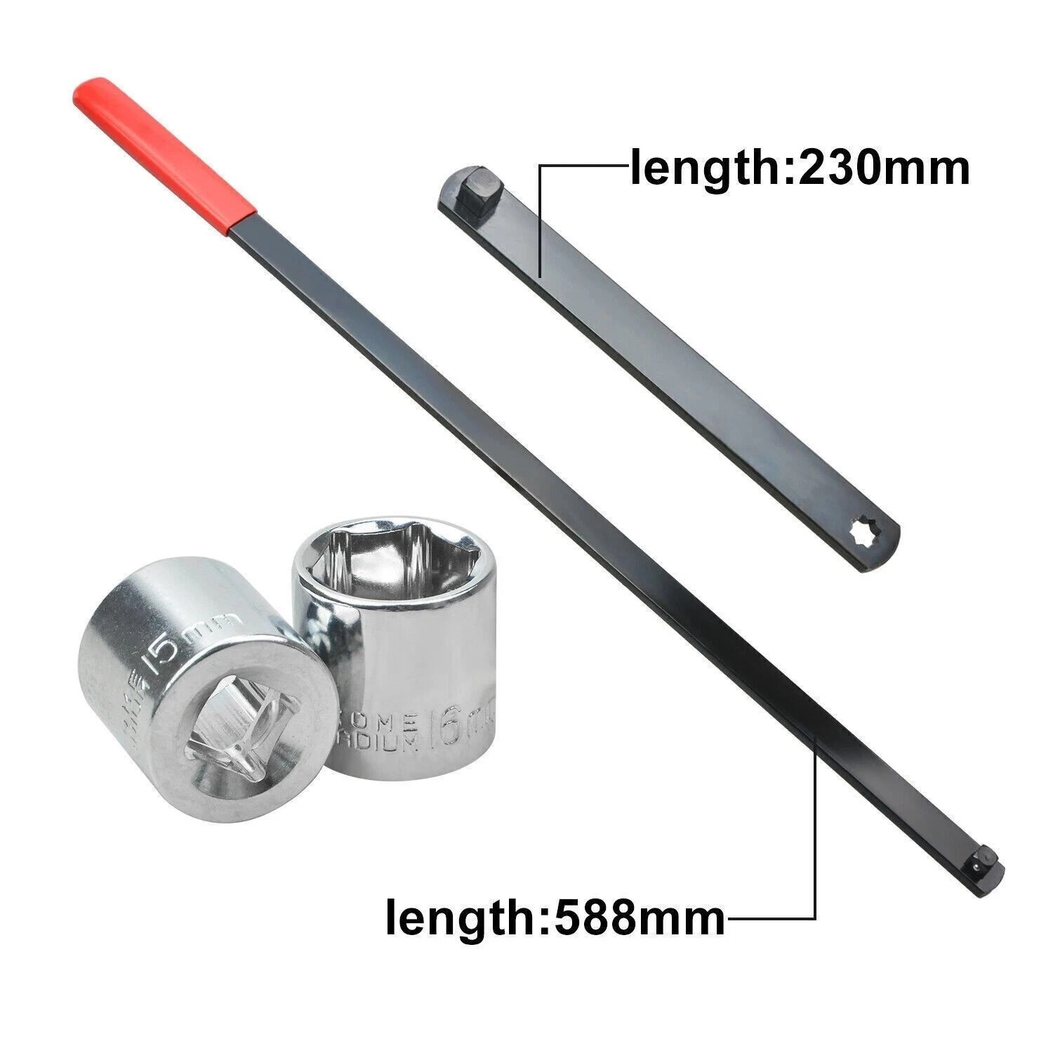 Serpentine Belt Tool Set 3/8"Pulley Wrench Installation Removal Tool