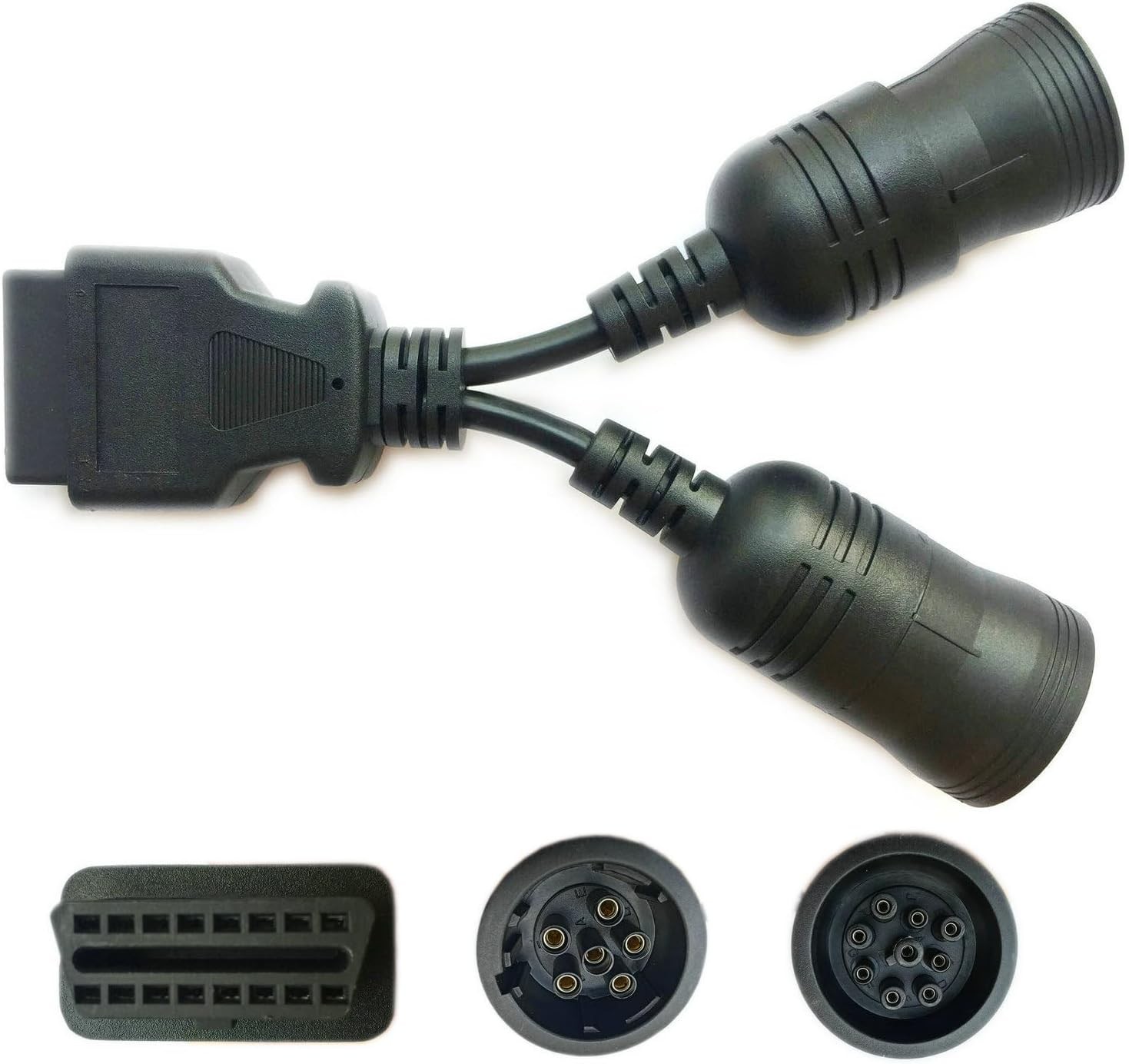 Truck OBD 6Pin 9Pin J1708 J1939 Protocol Diagnostic Adapter Cable,Heavy Duty Tru
