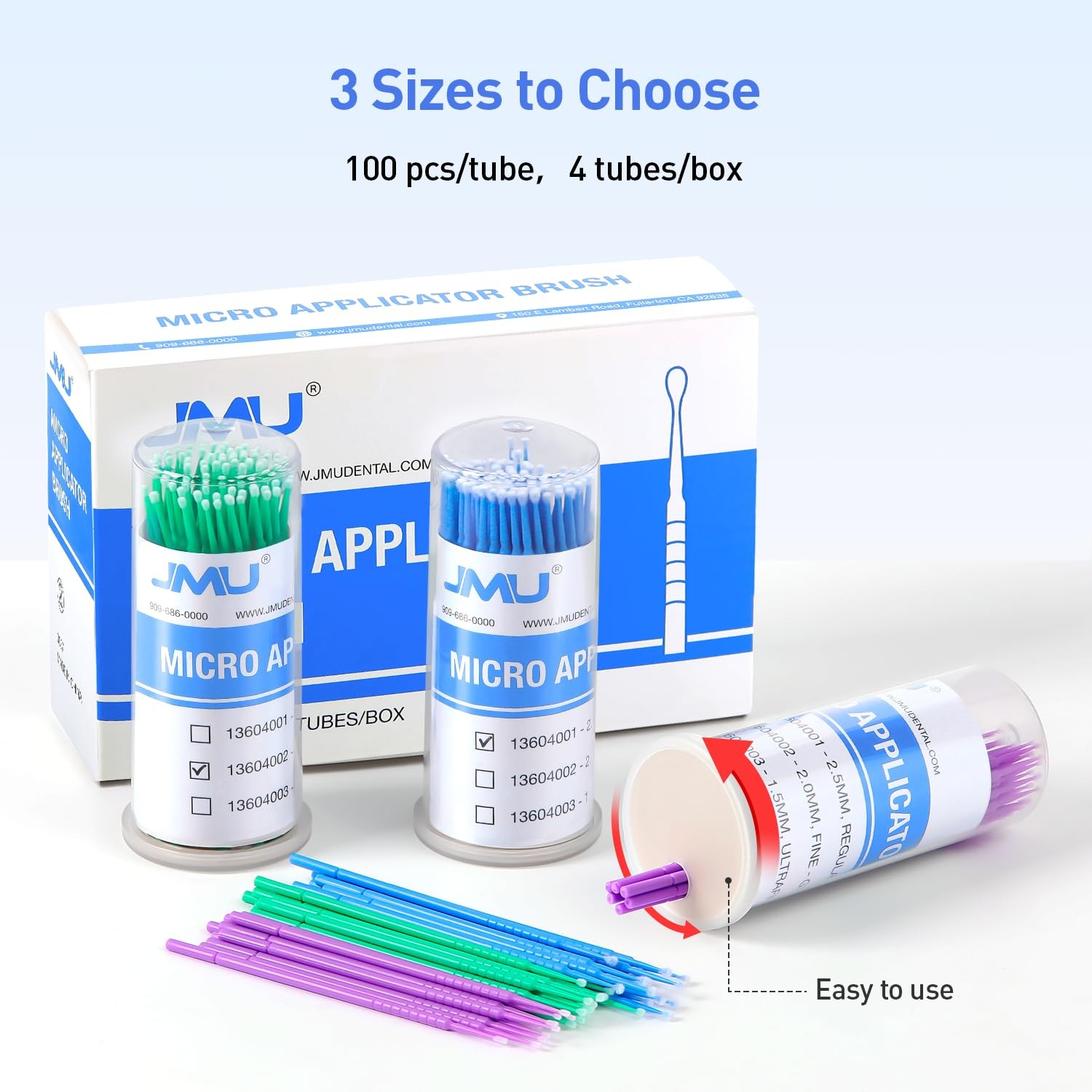 400pcs Dental Micro Applicators Brushes Regular, Disposable Microswabs