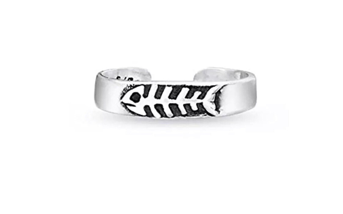 Lady’s Antique Silver Plated Adjustable Finger or Toe Ring