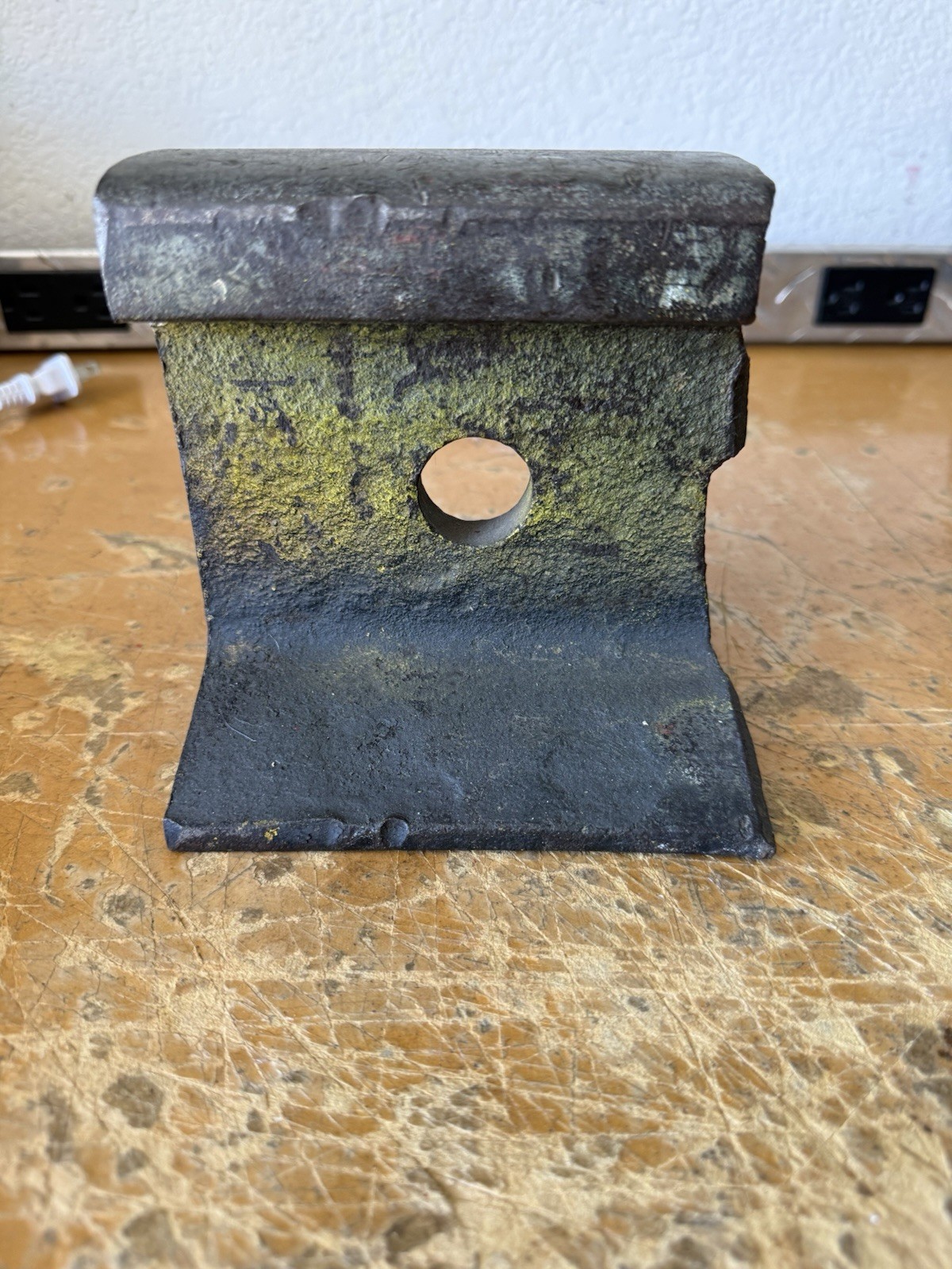 Vintage 10lb Railroad Rail Anvil Bench Stake Blacksmith Jewelers Tool Primitive