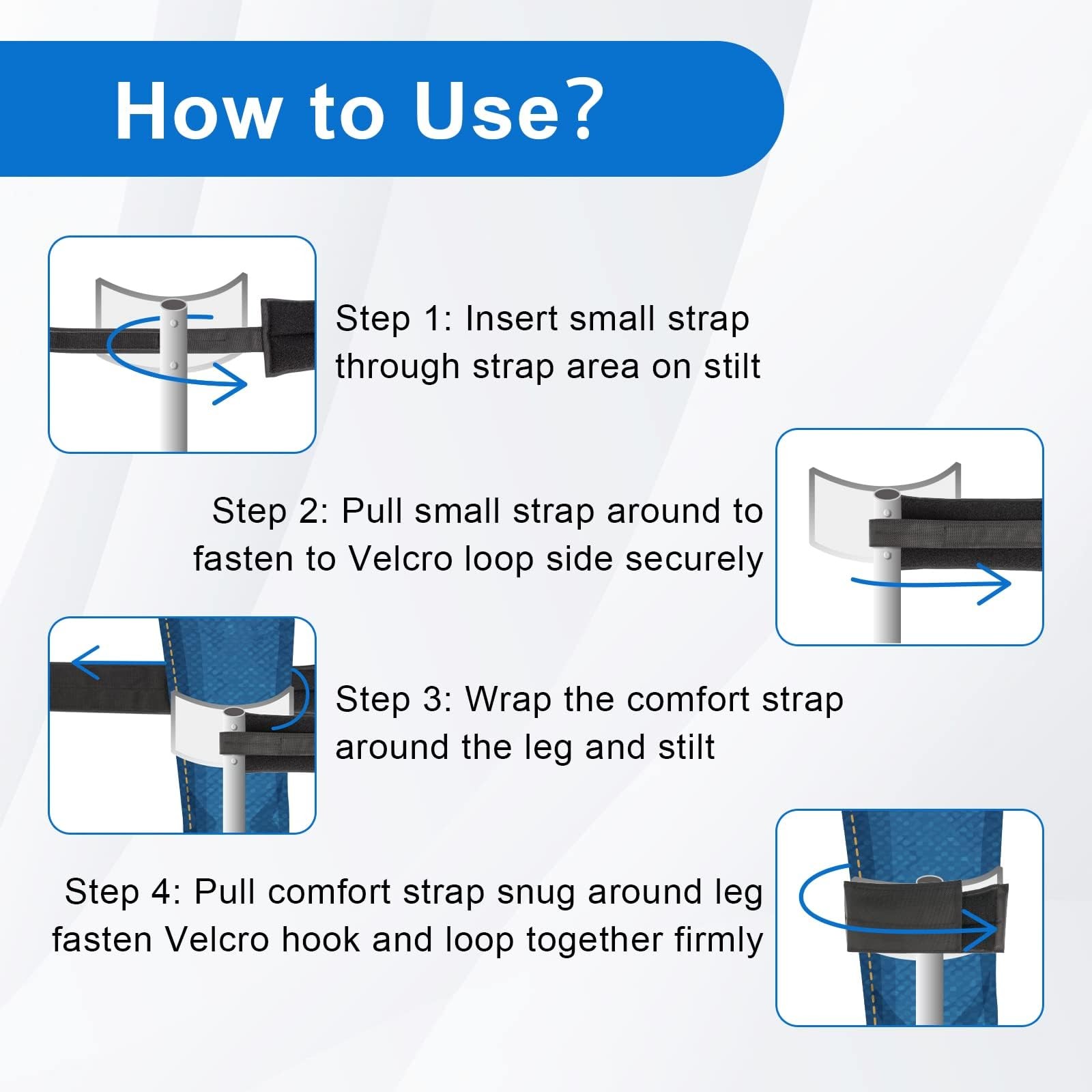 Drywall Stilt Straps for Pressure Relief and Leg Support (2pcs)