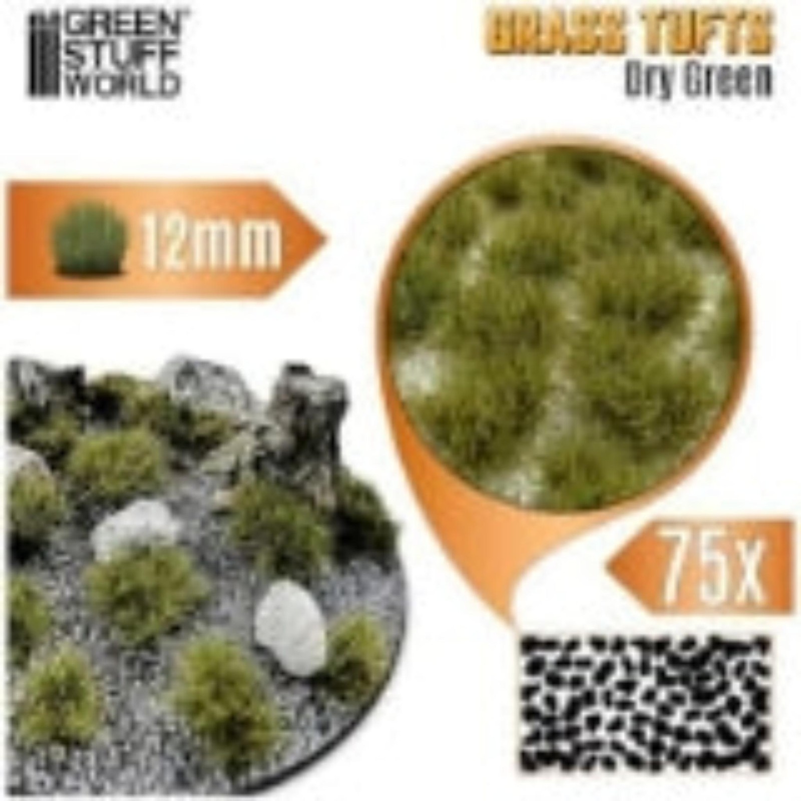 Grass Tufts - Dry Green (12mm)
