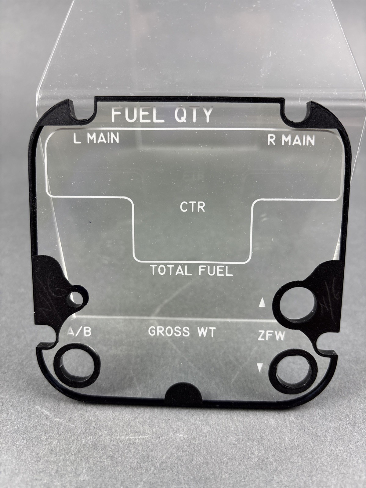 McDonnell Douglas  Fuel Quantity Indicator Panel Face Plate MD80 DC9-80 Cockpit