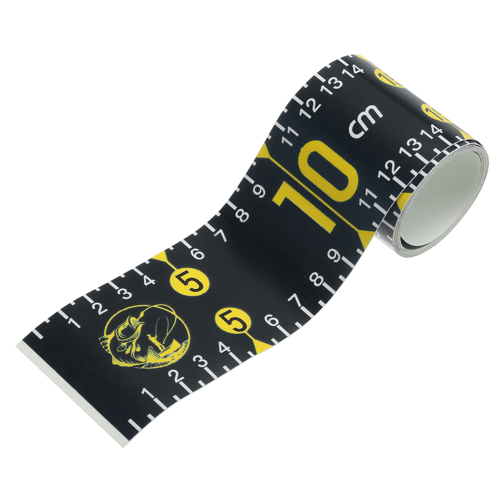 Adhesive Fish Ruler, 51 Inch Fish Measuring Tape Sticker for Fishing Boat, Black