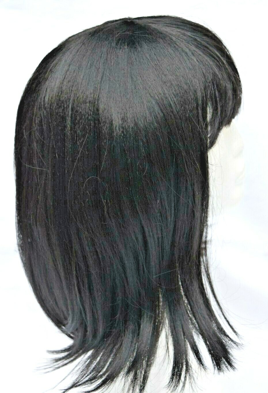 Spirit Halloween Black Wig with Bangs Adult One Size