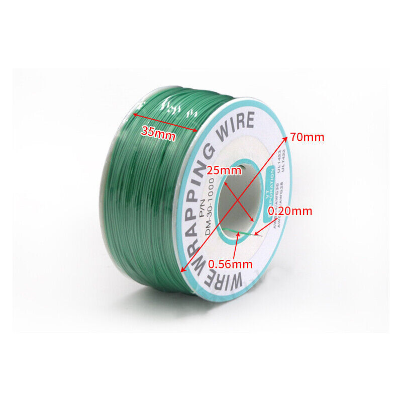 KYNAR Wire Wrapping Hook-up Copper Single Core Cable PCB 30 AWG Length Meter 250