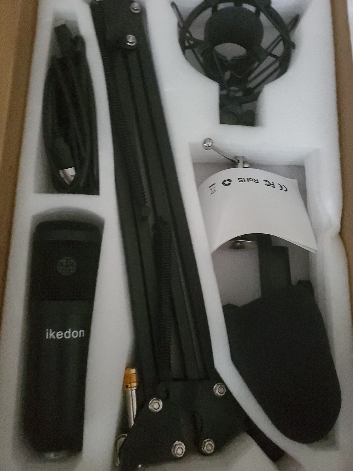 IKEDON USB Condenser Microphone, 192KHZ/24Bit Plug & Play Mic Setup
