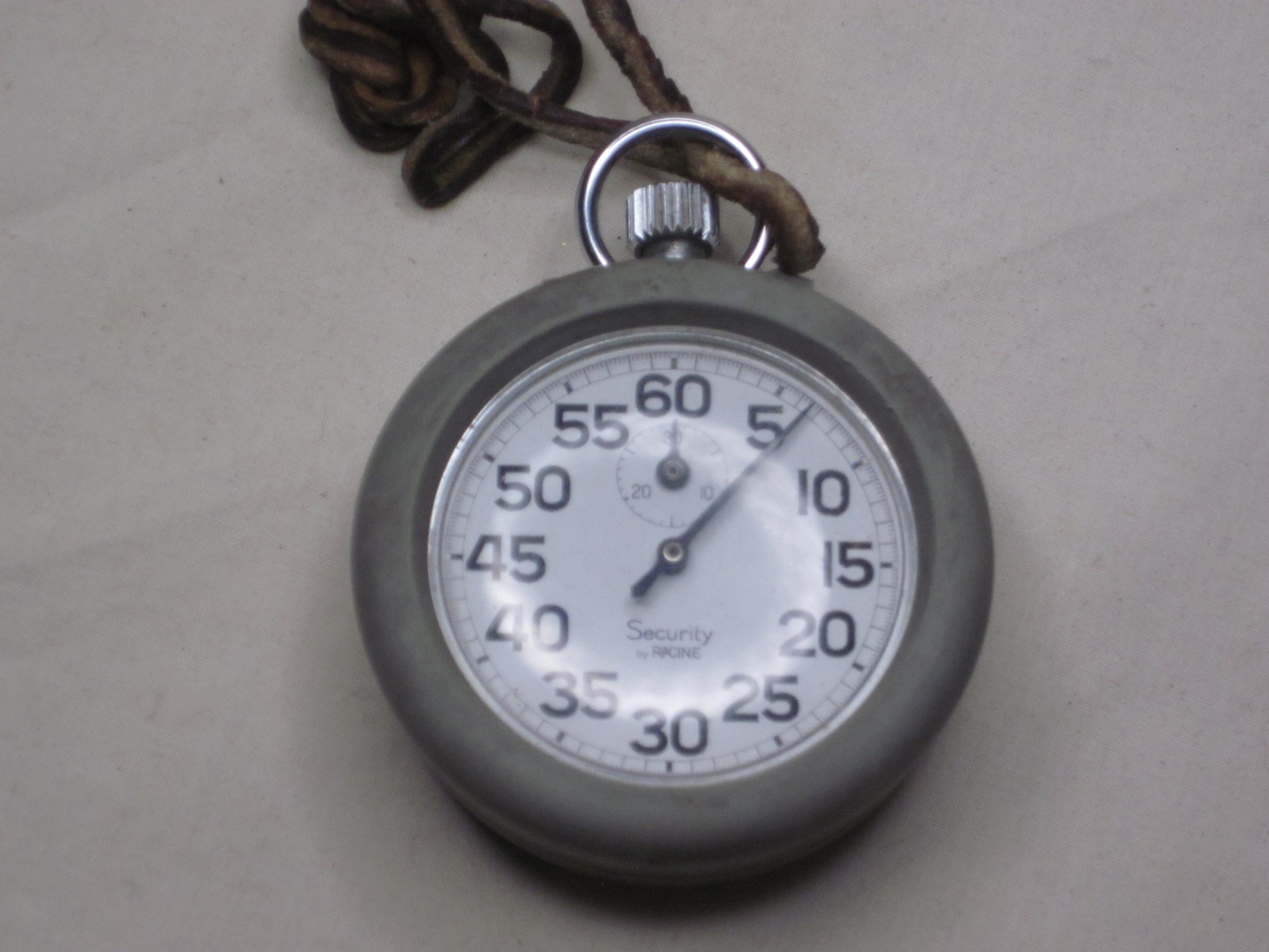 vintage Security by RACINE stopwatch timer stop watch w/ rubber case