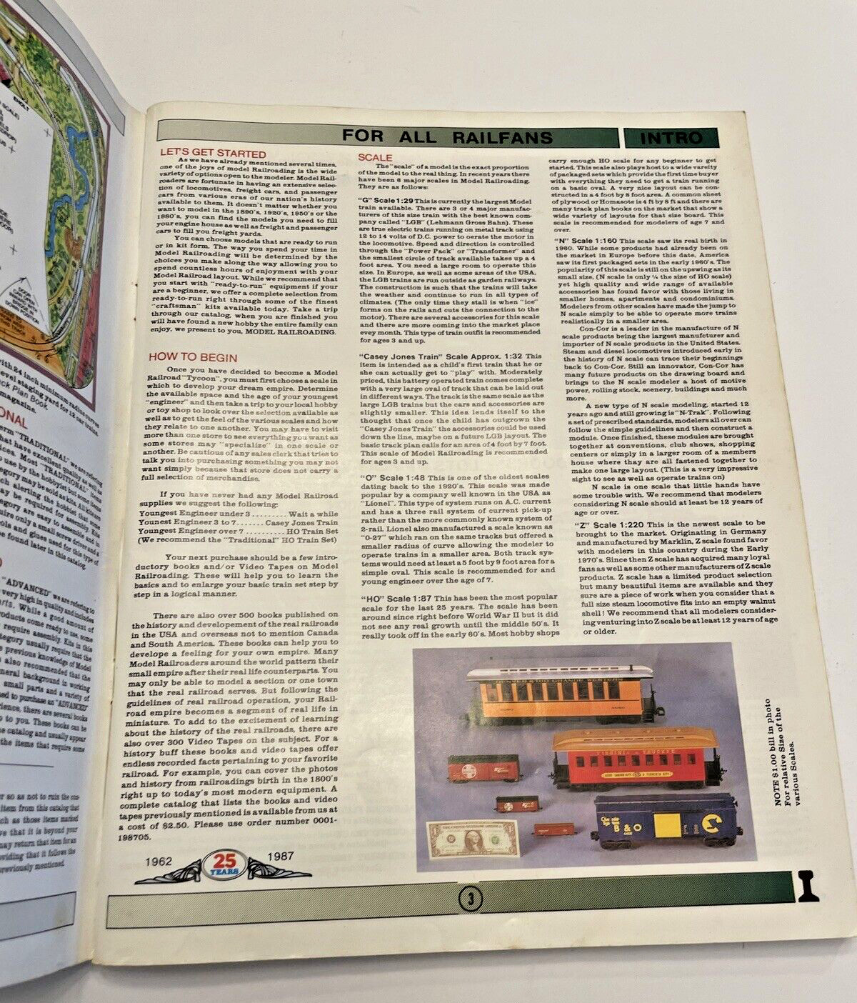 Catalog 1987 Trainalog Con-Cor Model Railroad Train Pricing 25th Anniversary