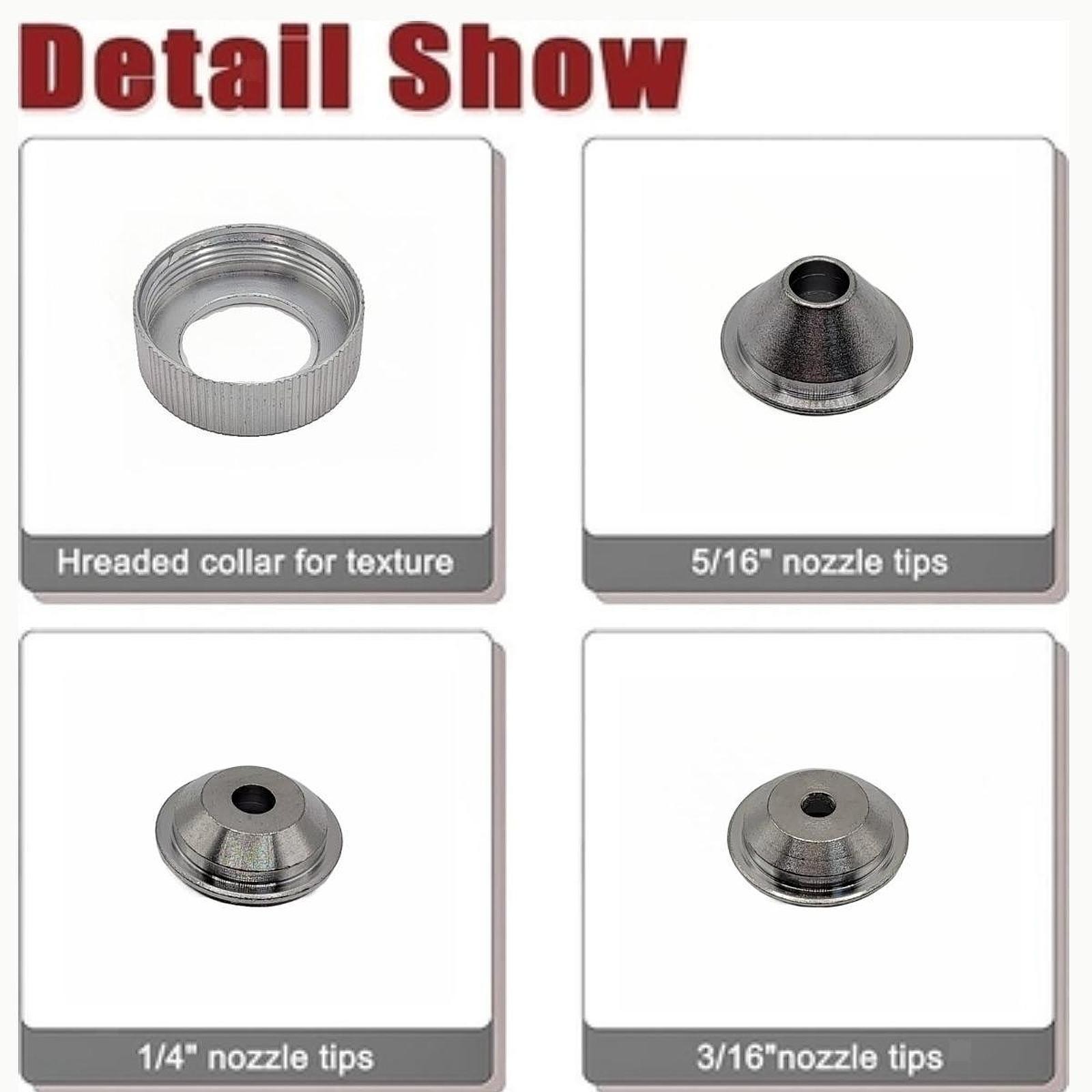 Drywall Texture Hopper Sprayer Set Sprayer Models Compact Convenient 3 Tips for