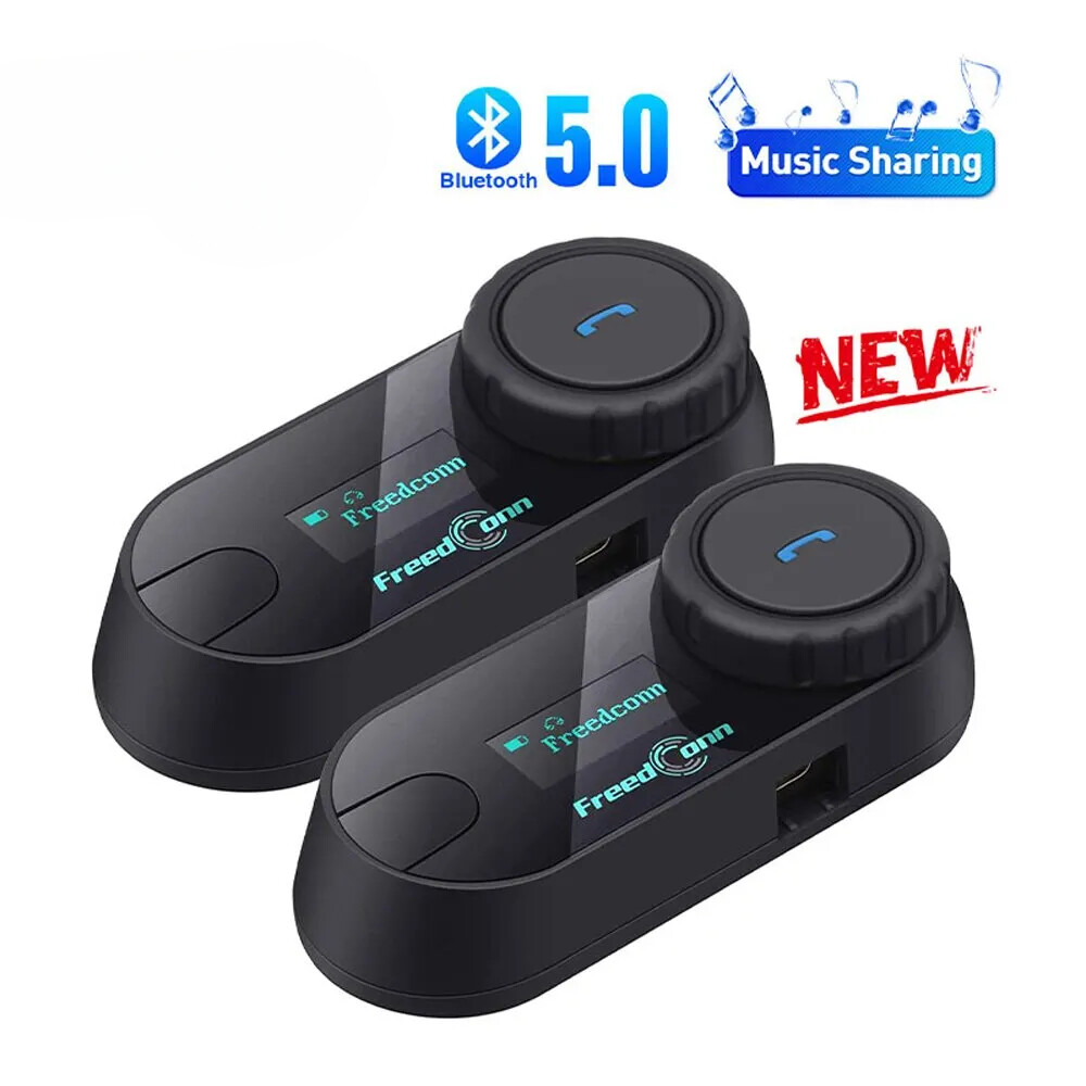 T Com SC Bluetooth Motorcycle Intercom Helmet Headset Wireless Interphone BT 5.0