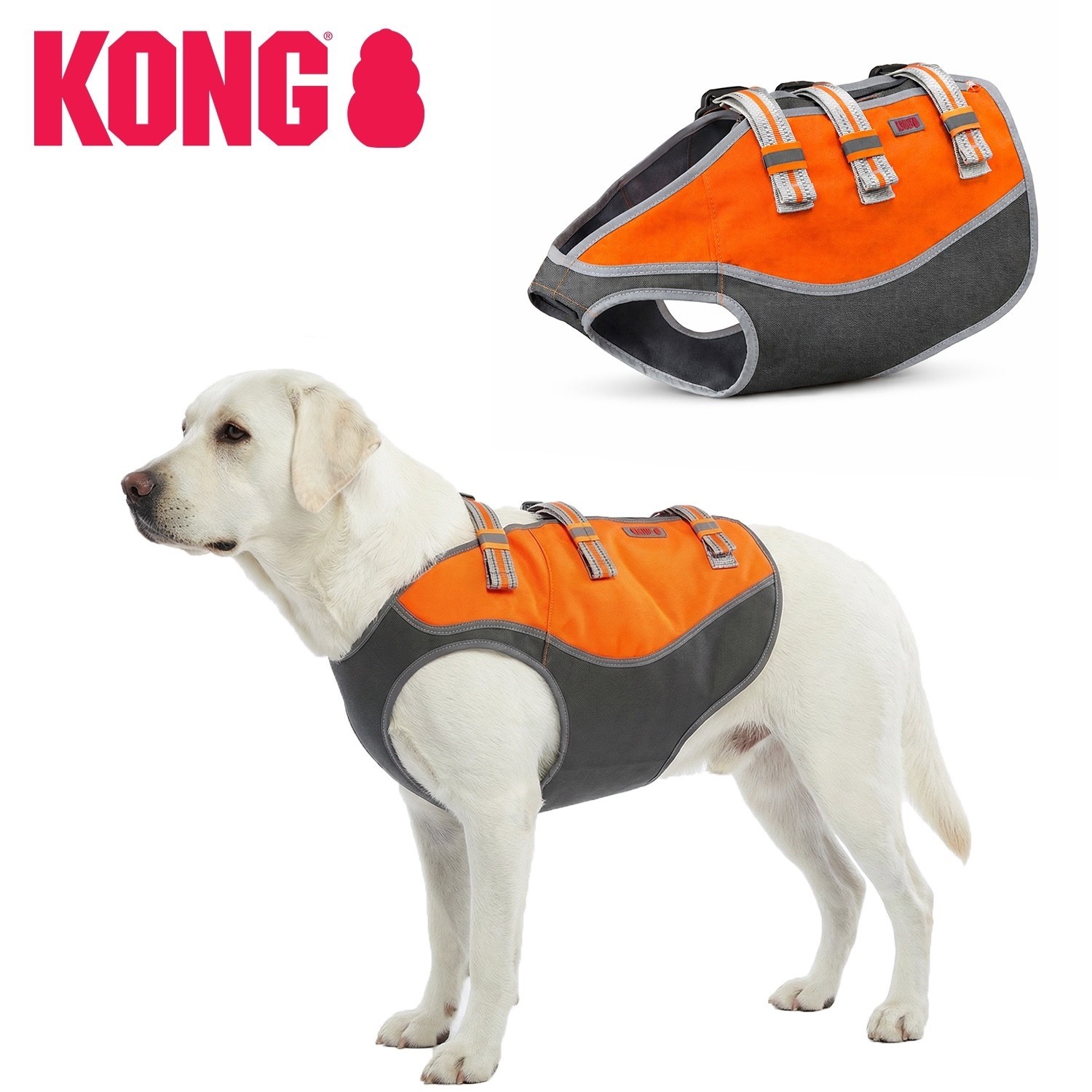 Kong Hunter Reflective Dog Hunting Safety Vest High Visibility Outdoor Walking