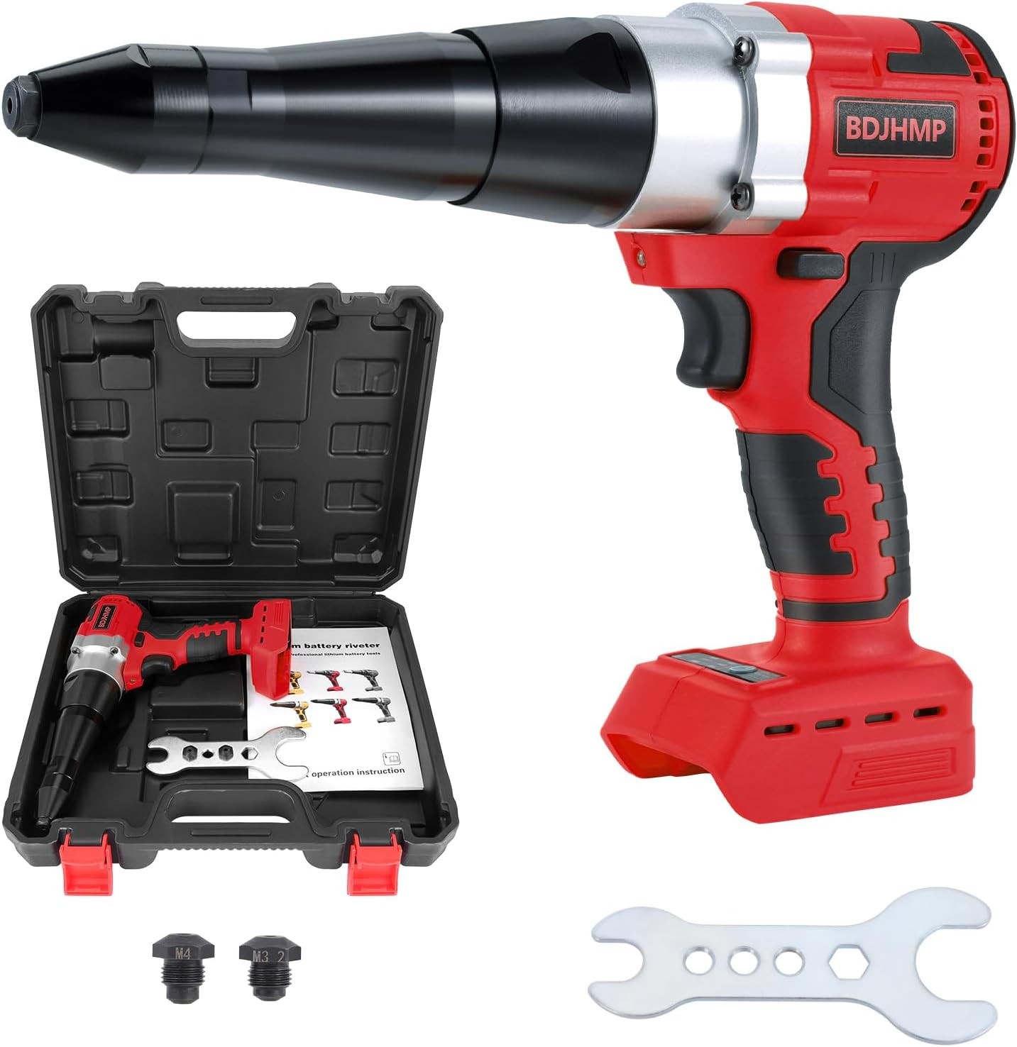 Cordless Rivet Gun Tool for Milwaukee M18 18V Battery(Only Tool), Brushless Elec