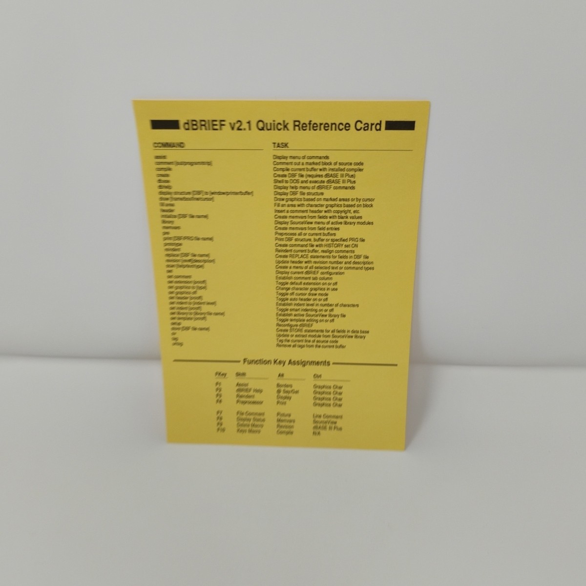 dBrief Version 2.12 Solution Systems IBM PC 5.25" Floppy Disk dBase Assistant