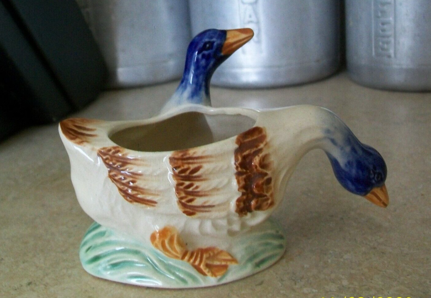 occupied Japan ducks planter 4 in