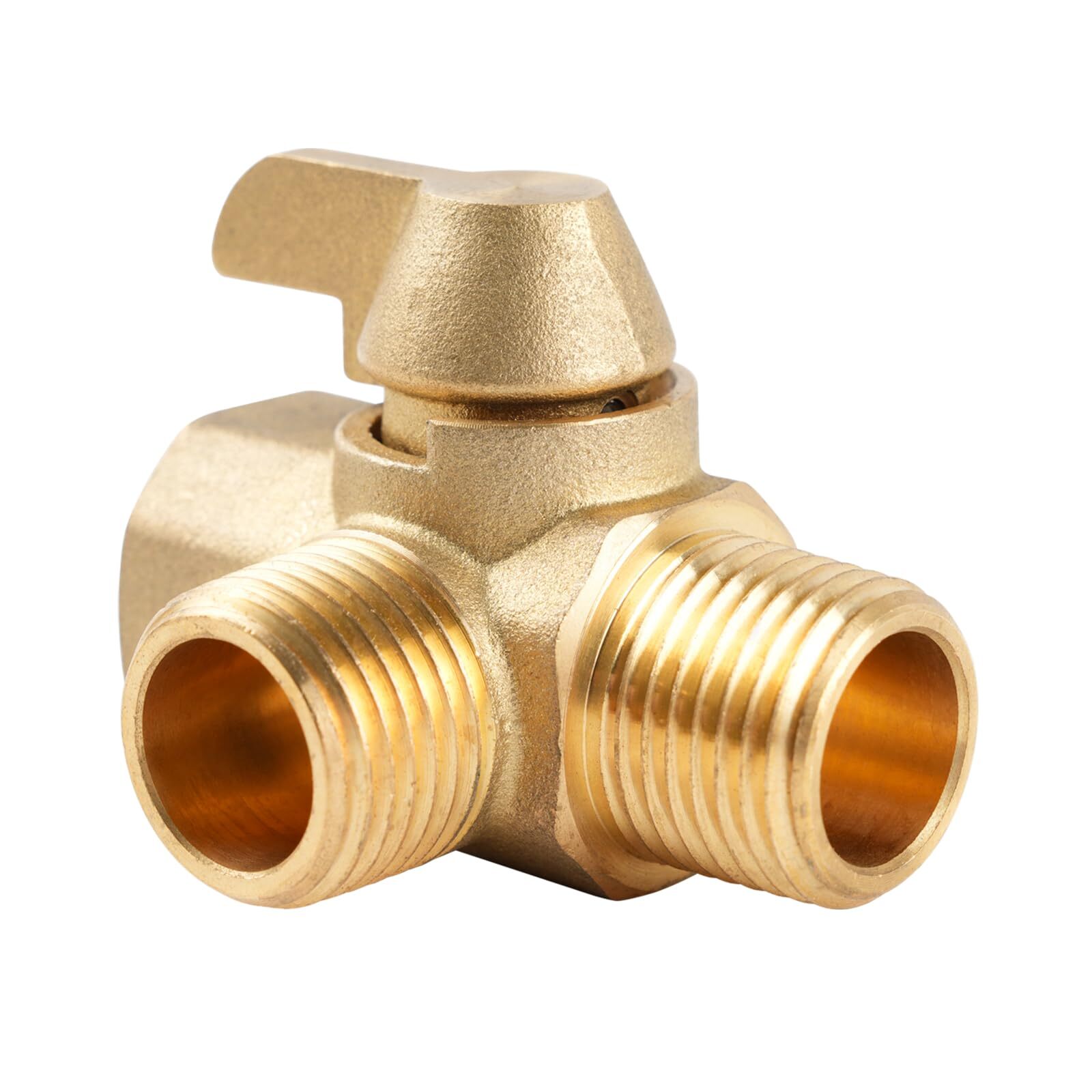 Brass 3-Way By-Pass Valve for Water Heater Kits - 1/2" NPT Connections