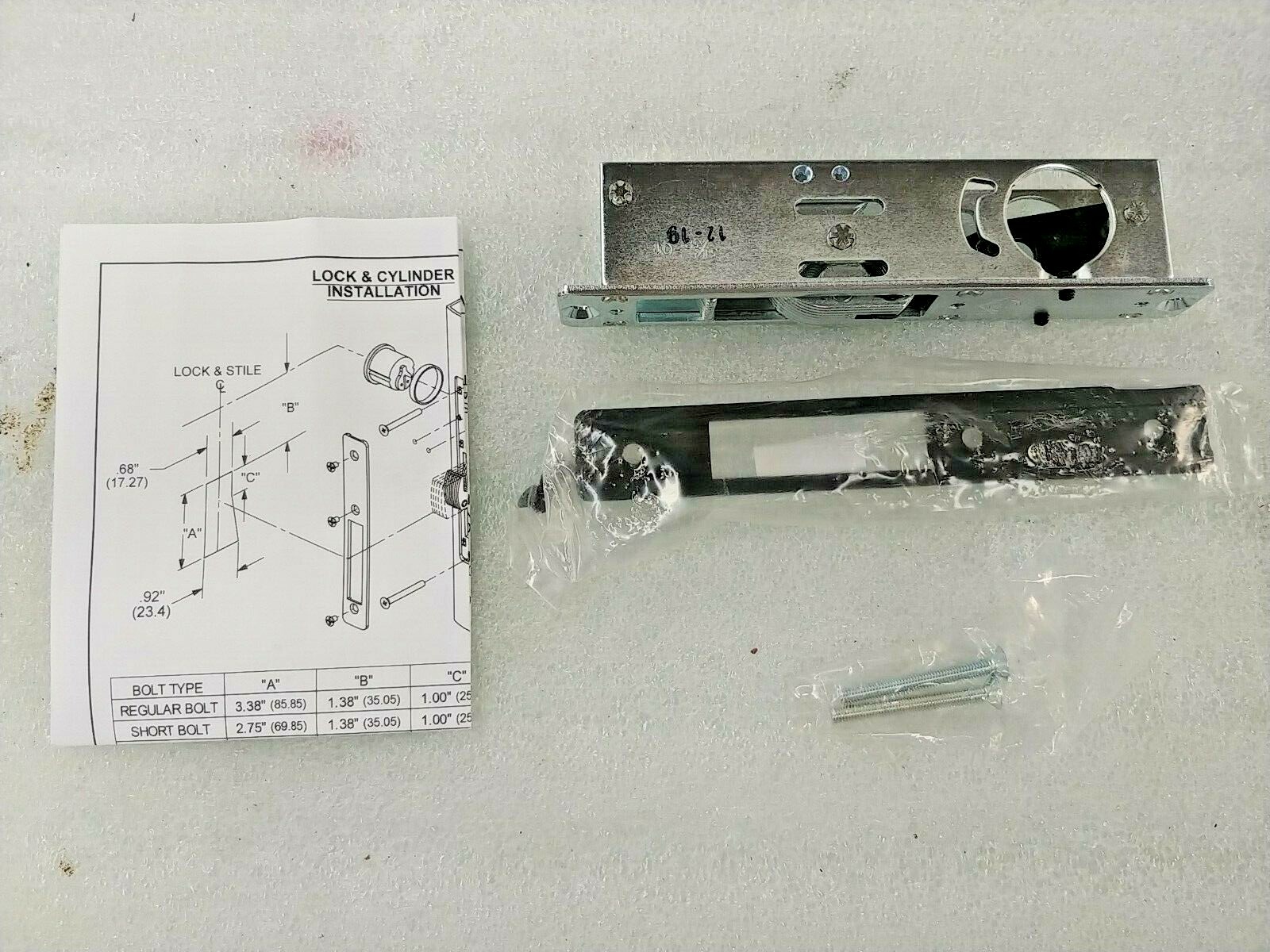 Adams Rite 1851S-250-313 Short Throw Deadlock 31/32" Backset