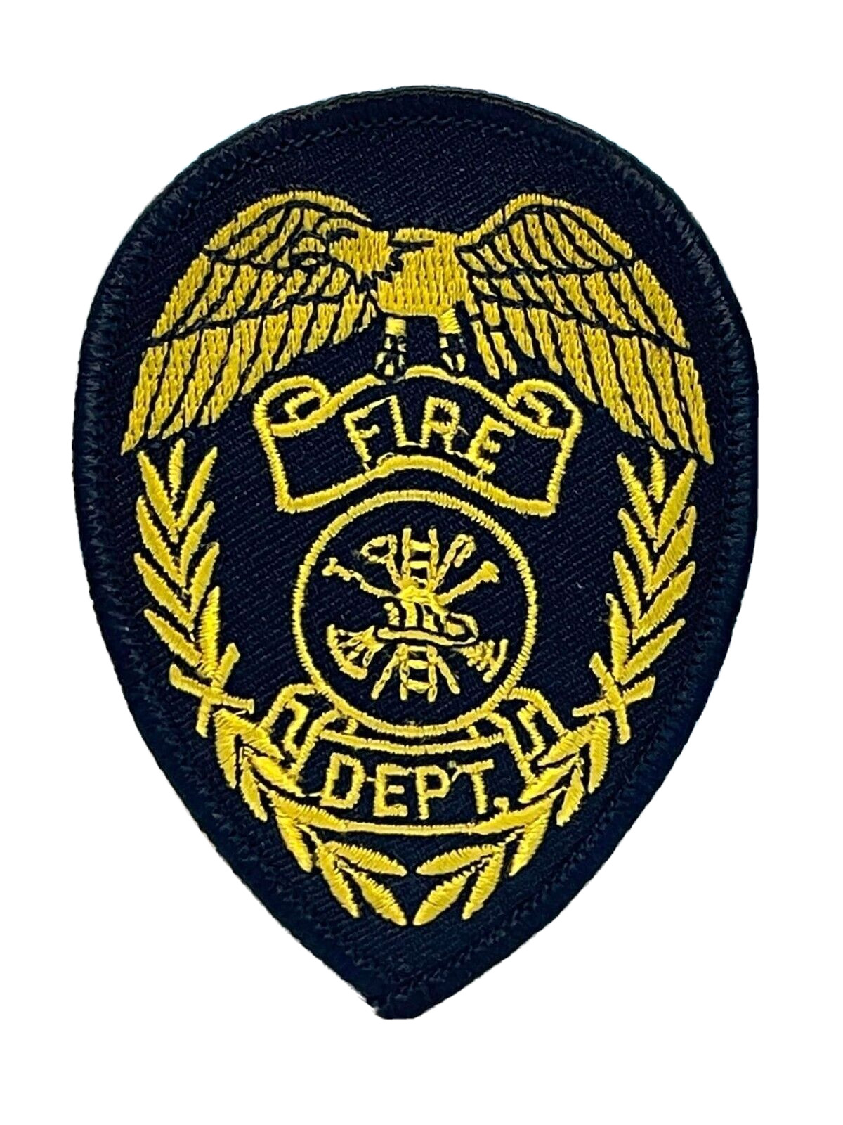 Fire Department Patch Embroidered New Old Stock Vintage 3.5" Tall by 2.5" Wide