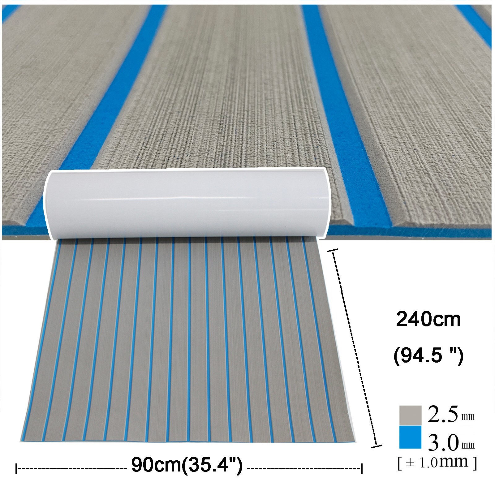 EVA Foam Boat Flooring Mat Marine Sea Decking Sheet for Pontoon Jon Boat | Blue