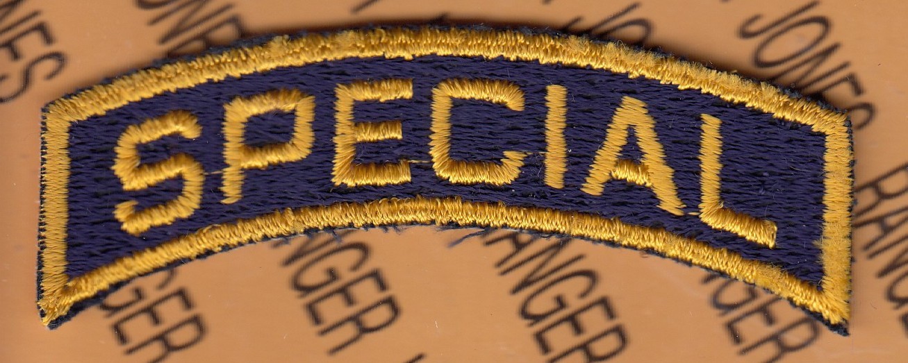 Unknown SPECIAL Yellow/ Blue ~4" tab patch c/e