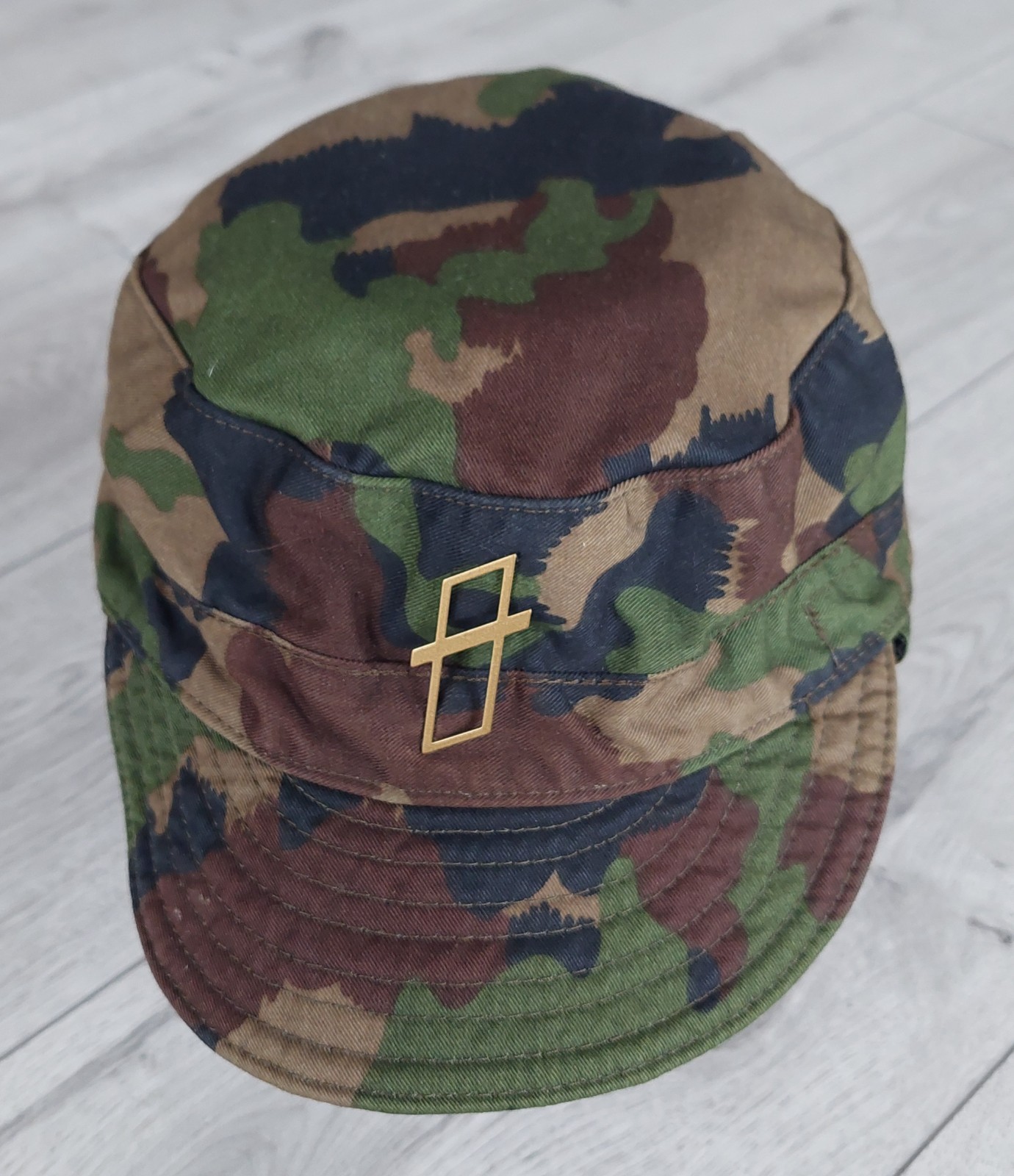 Soldier's Cap Hat, camouflage TAZ90 Alpenflage, size EU 61, US 7 5/8, Swiss Army