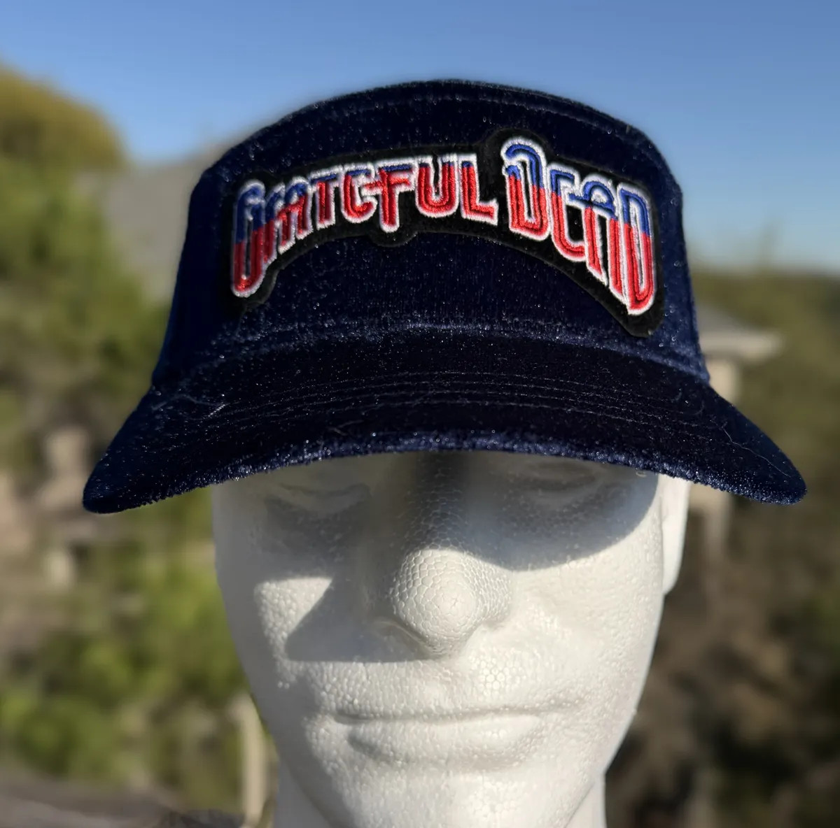 Grateful Dead "U.S. Blues" Velour Visor - Navy