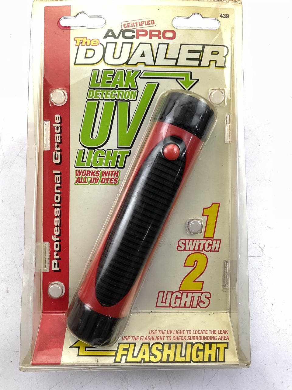 A/C Pro 439 Certified UV Leak Detection Flashlight For Finding A/C System Leaks