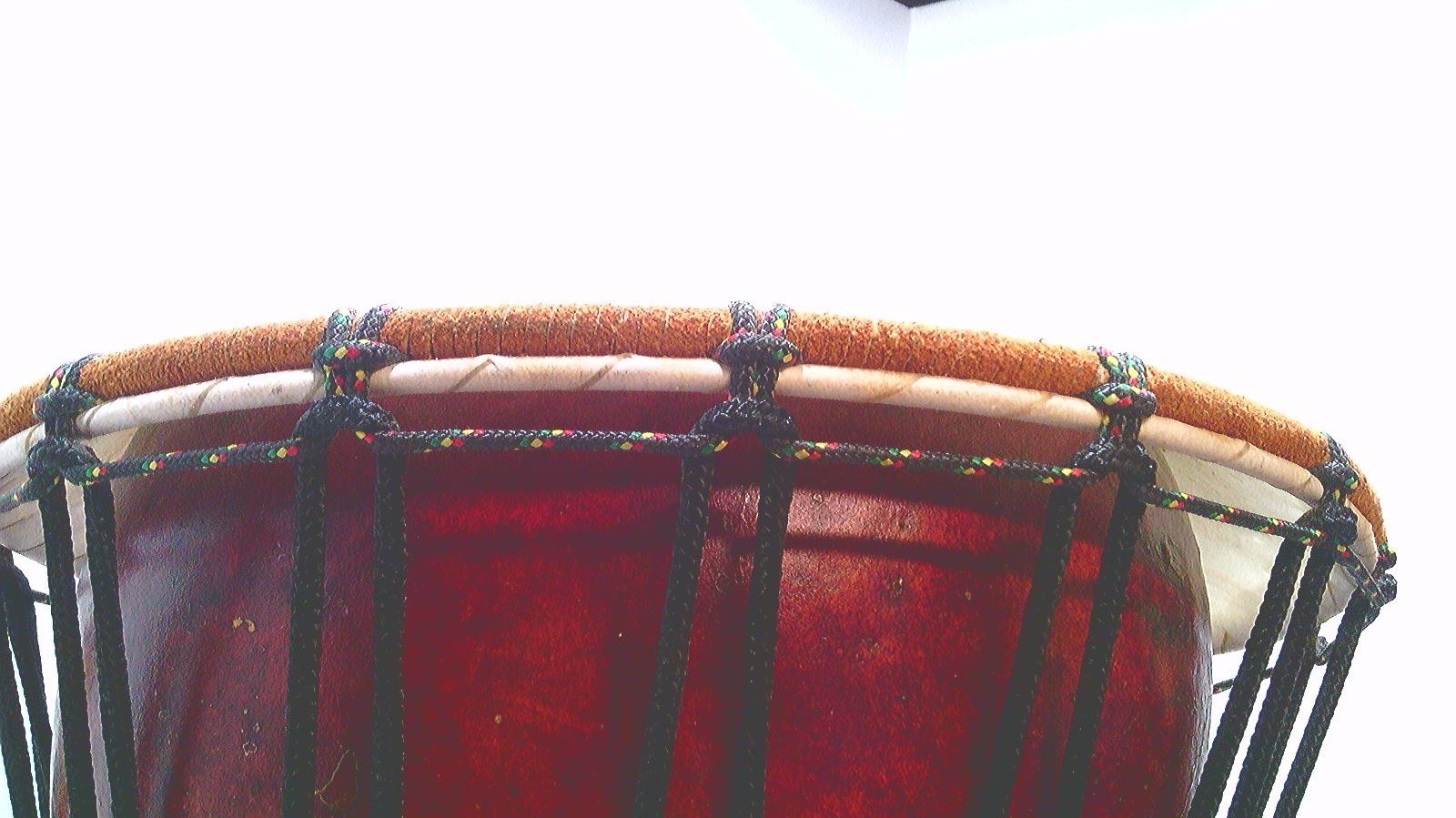 ✅ ✅ African~Gourd Drum~w/ Ropes~15 1/2"