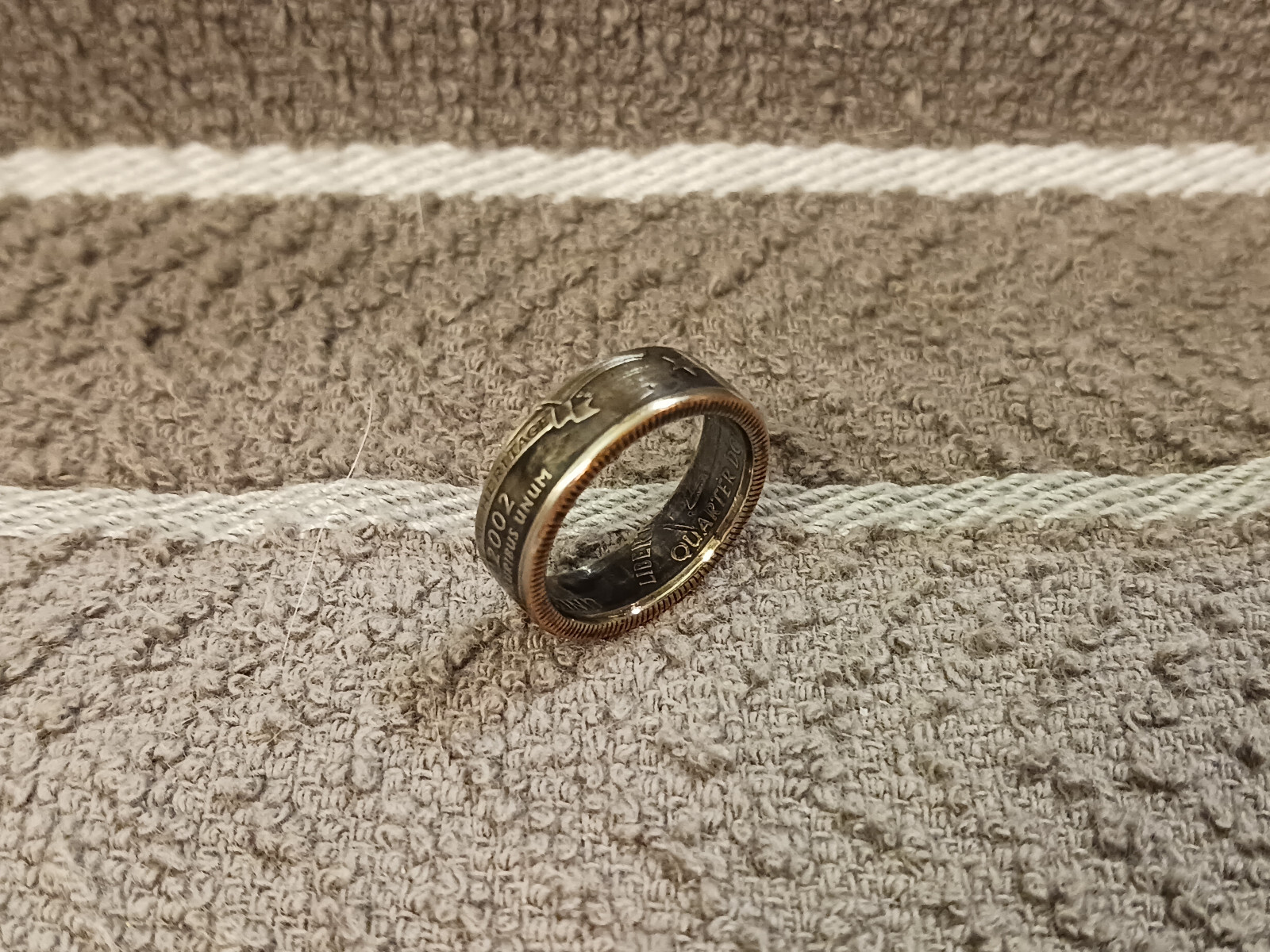 Tennessee State Washington Quarters coin ring 6 2002