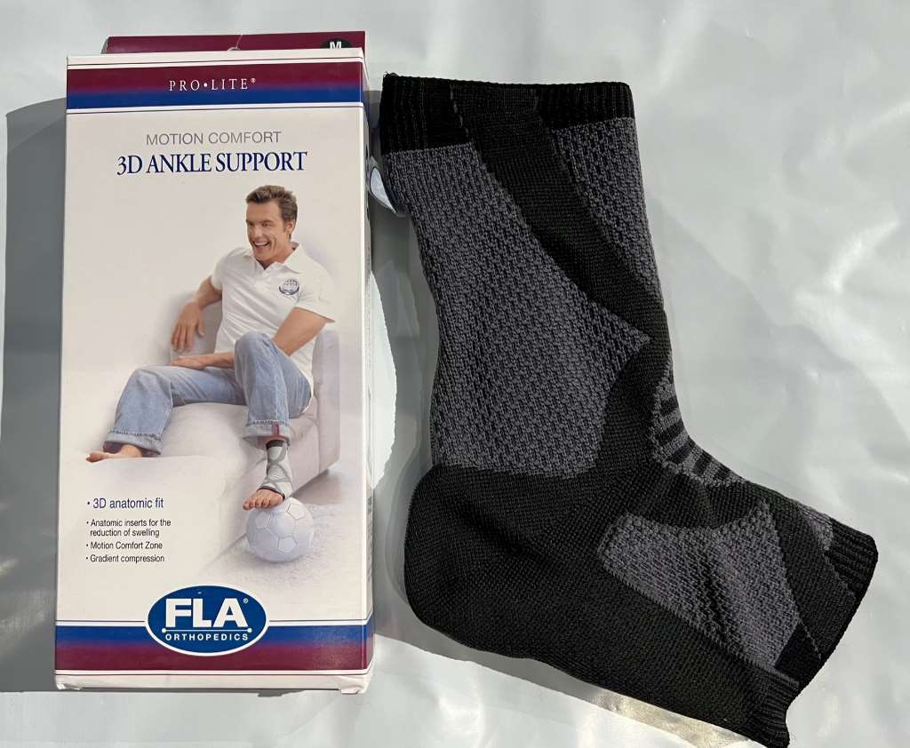 FLA Prolite 3D Left Ankle Support Braces Charcoal Left Foot Small