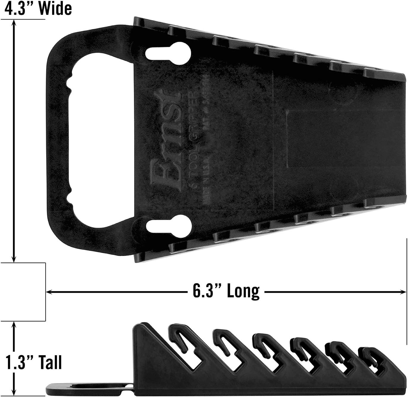 Ernst 6-Tool Gripper Wrench Organizer - Fuel Resistant, Space-Saving Design