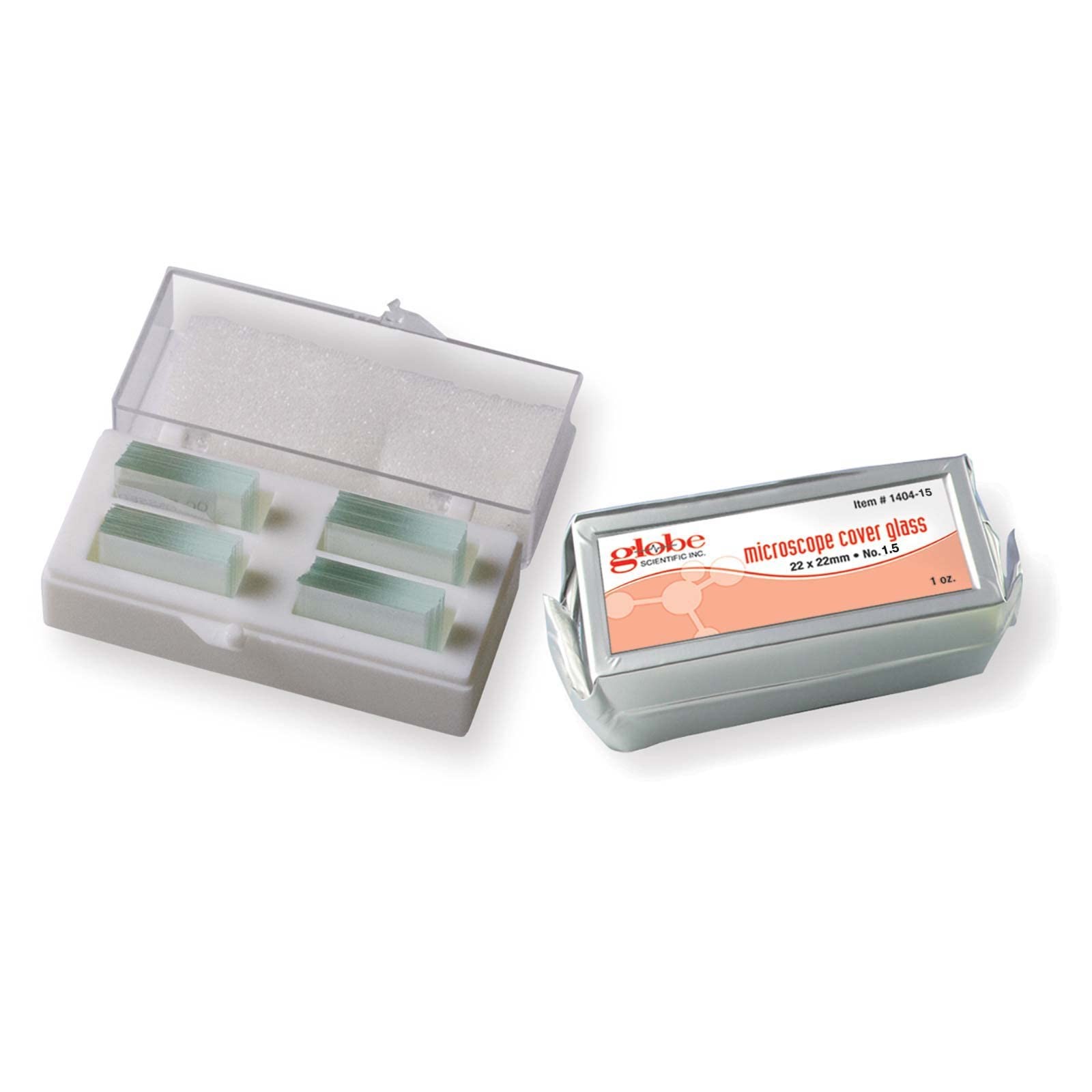 1404-15 Cover Glass, 22 x 22mm, #1.5 Thickness (Case of 10)