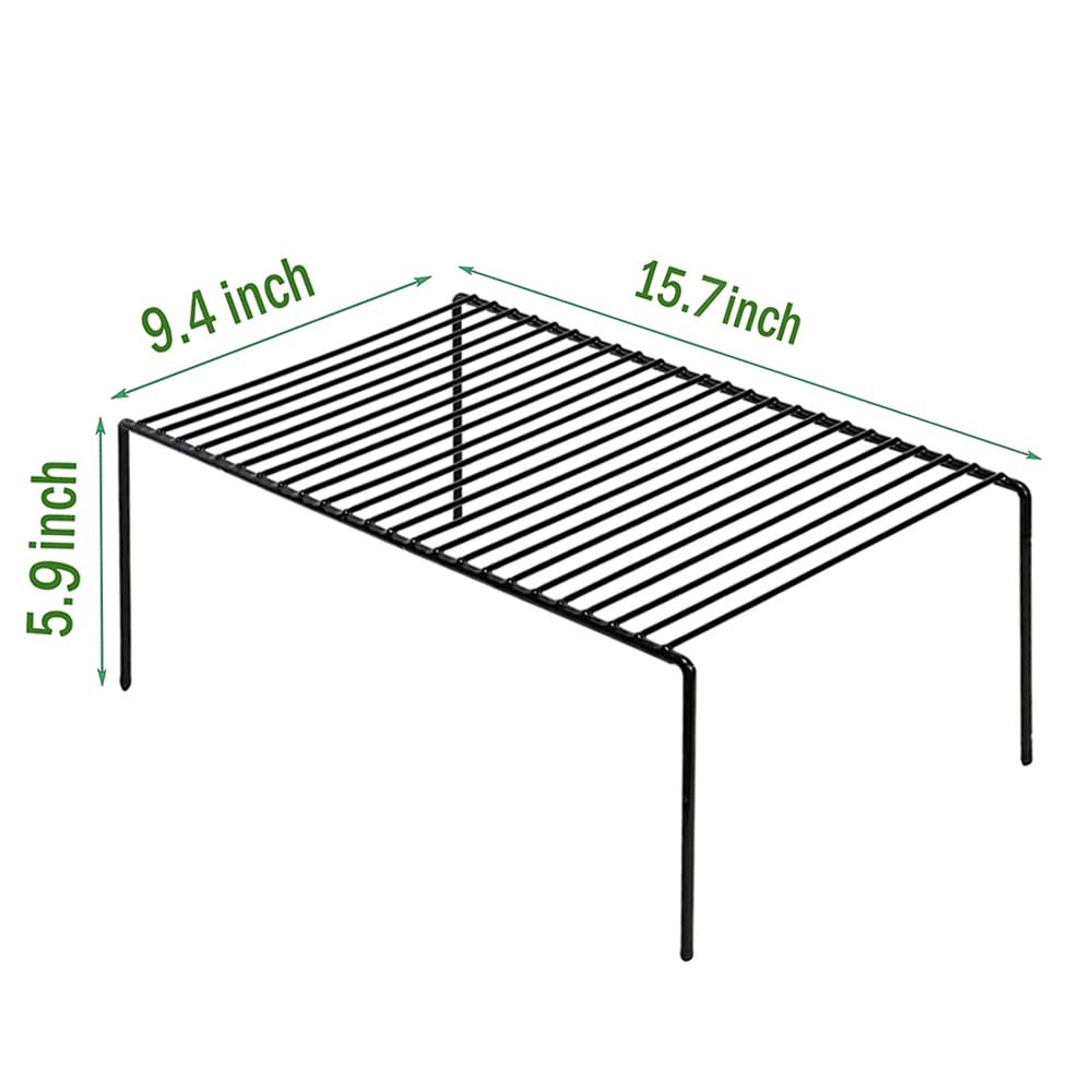 4 Pack Large (15.7 x 9. 4 Inch) Cabinet Storage Shelf Rack, Rustproof Kitchen...