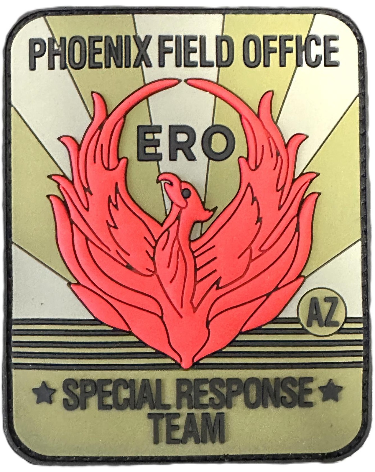 Phoenix Field Office ERO SRT PVC Morale Patch AZ Hook Back Tactical