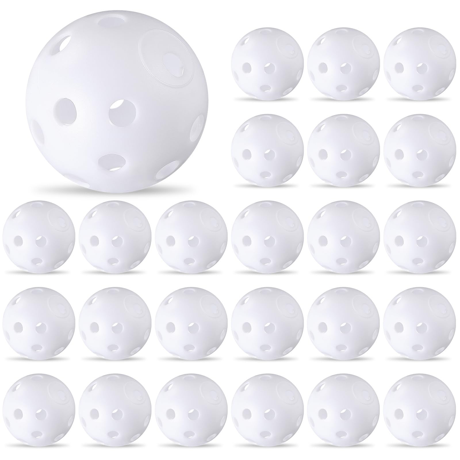 Lunmon 24 Pack Practice Golf Balls 42 mm Limited Flight Plastic Golf Training...