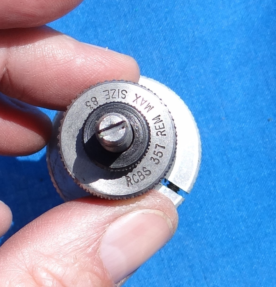 Un-Used RCBS 357 Maximum Max Reloading Die Set Steel Sizer Seat & Bell Dies