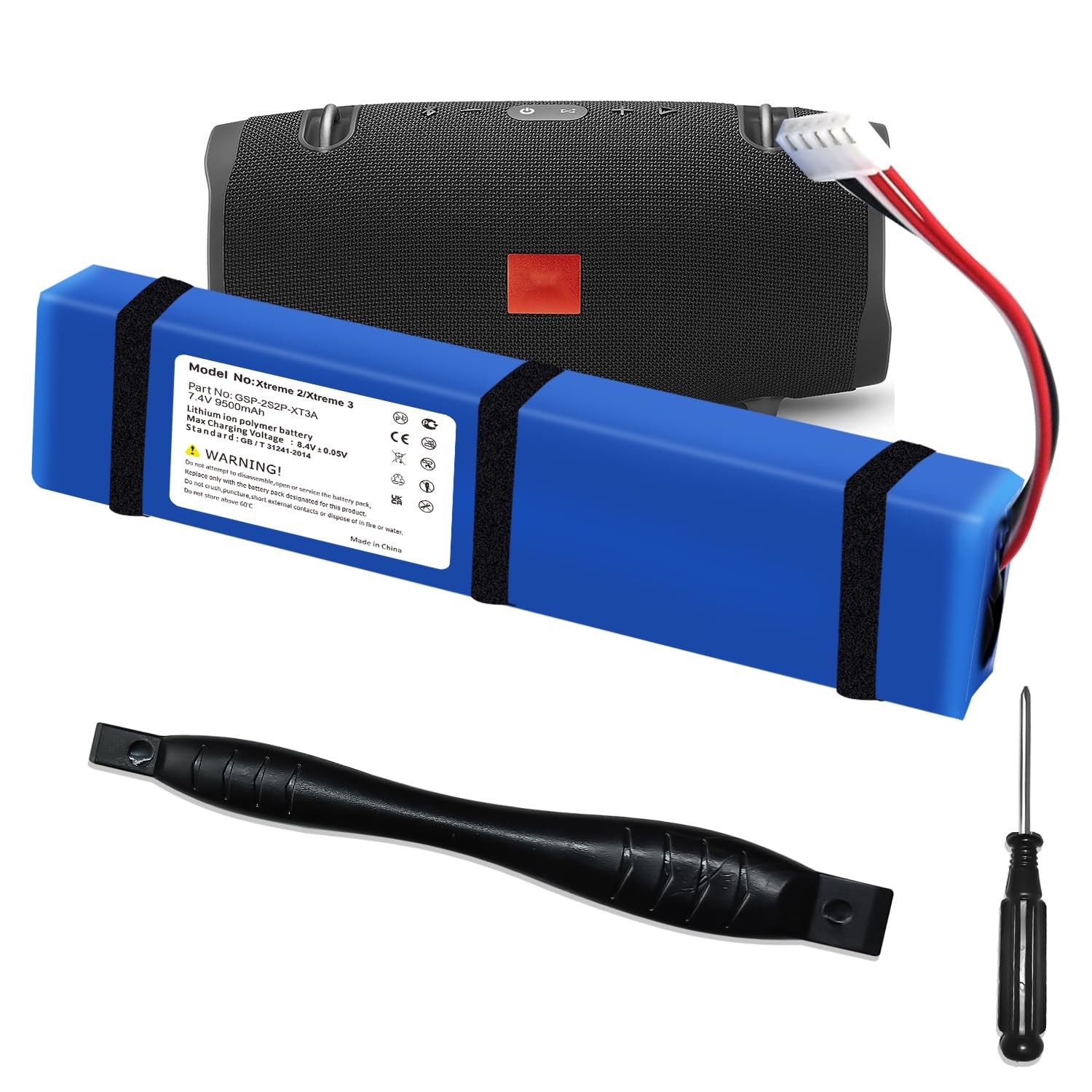 9500mAh Battery with JBL Xtreme 2 Xtreme 3 Waterproof Bluetooth Speaker with ...